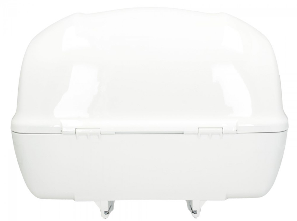 Baúl trasero para Vespa de 32 l, blanco brillante, 544, sin respaldo