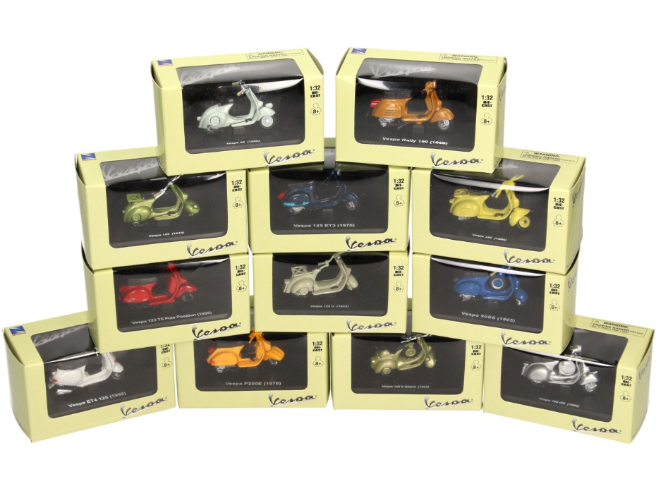 Vespa vehículos modelos 1:32 set 24 piezas