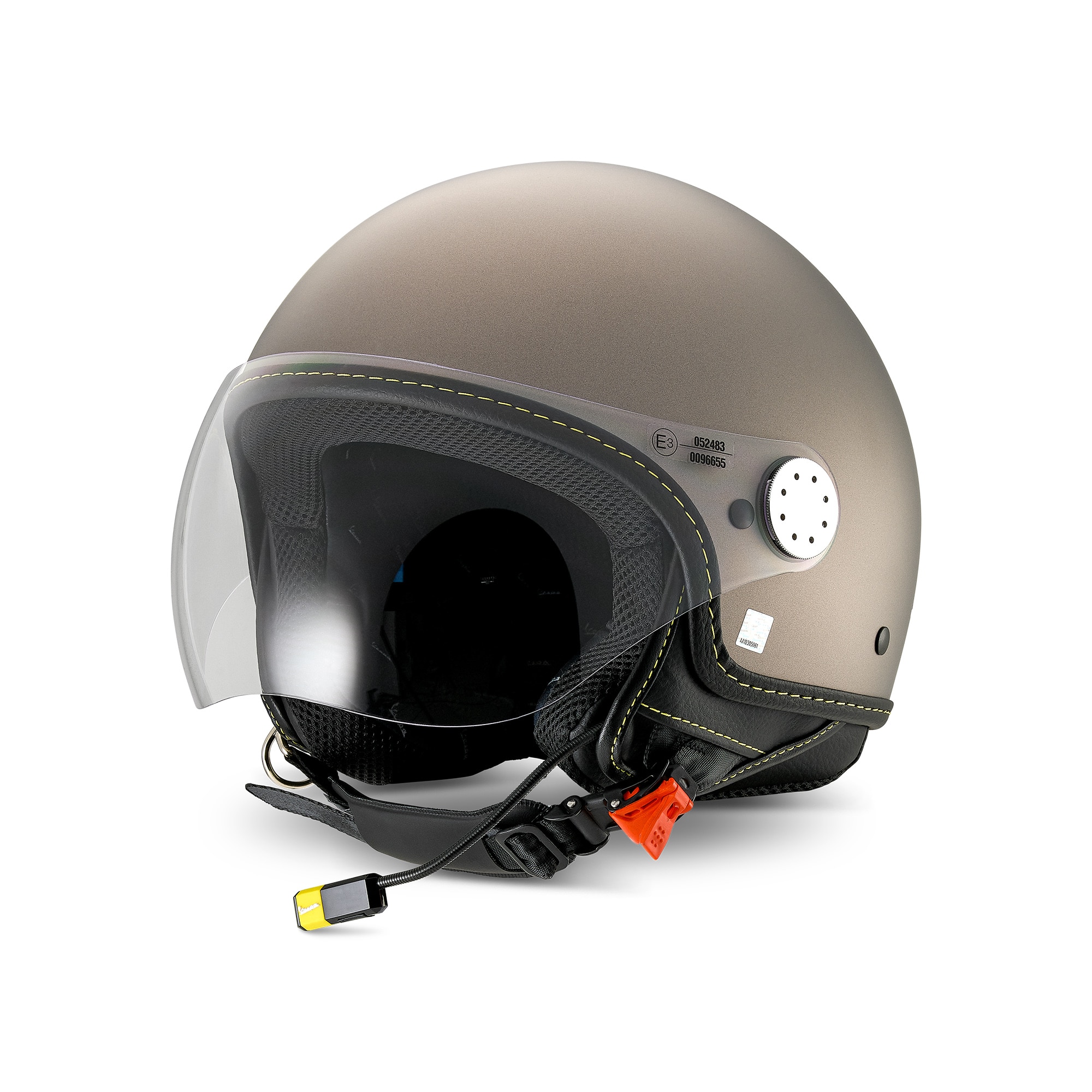 Casco integral Vespa Visor 4.0 Grigio Ottimista Mate - Bluetooth - L1