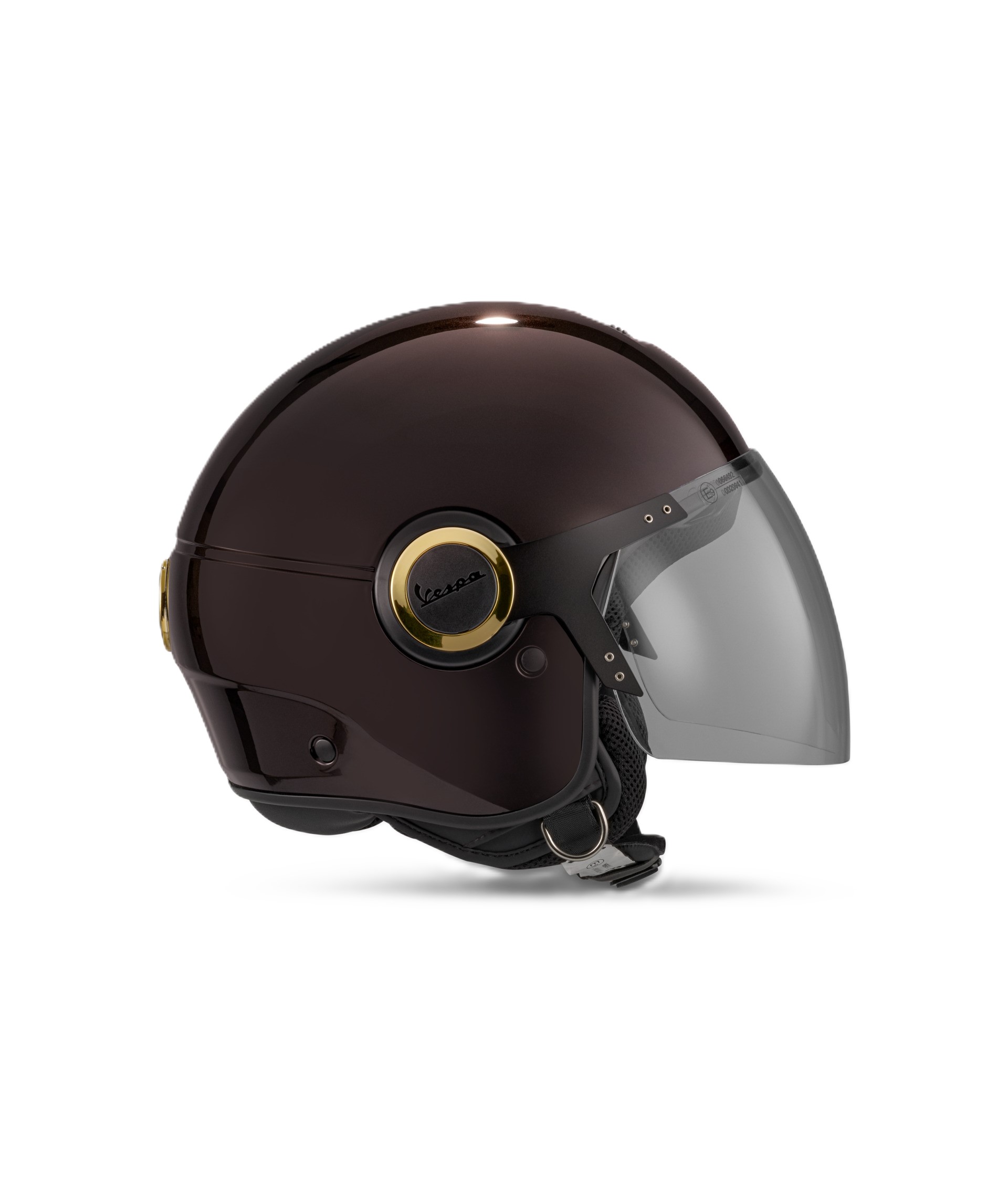 Casco jet Vespa Demi Jet 946 Horse, marrón brillante