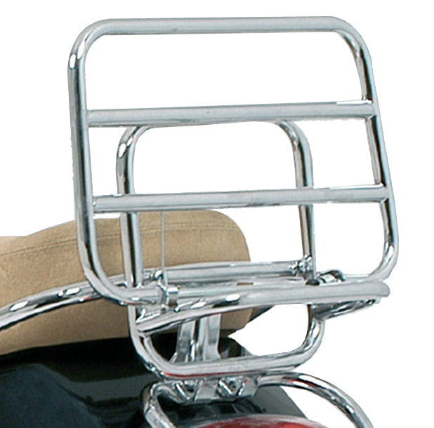 Portaequipajes trasero plegable original Vespa LX / S cromado