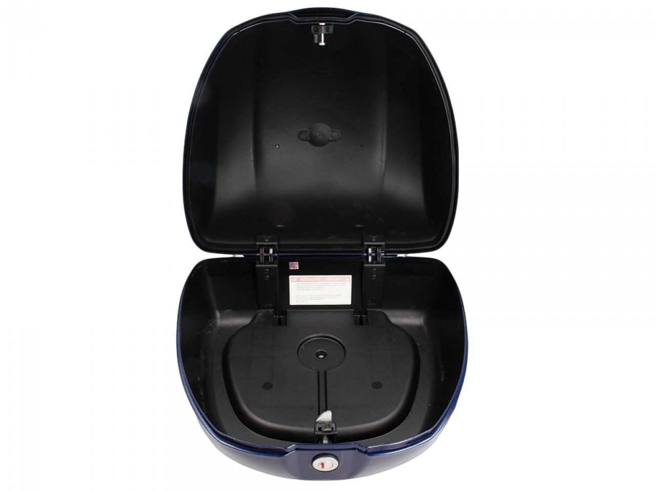 Baúl para Vespa de 32 l, azul oscuro brillante, 289/A, sin respaldo