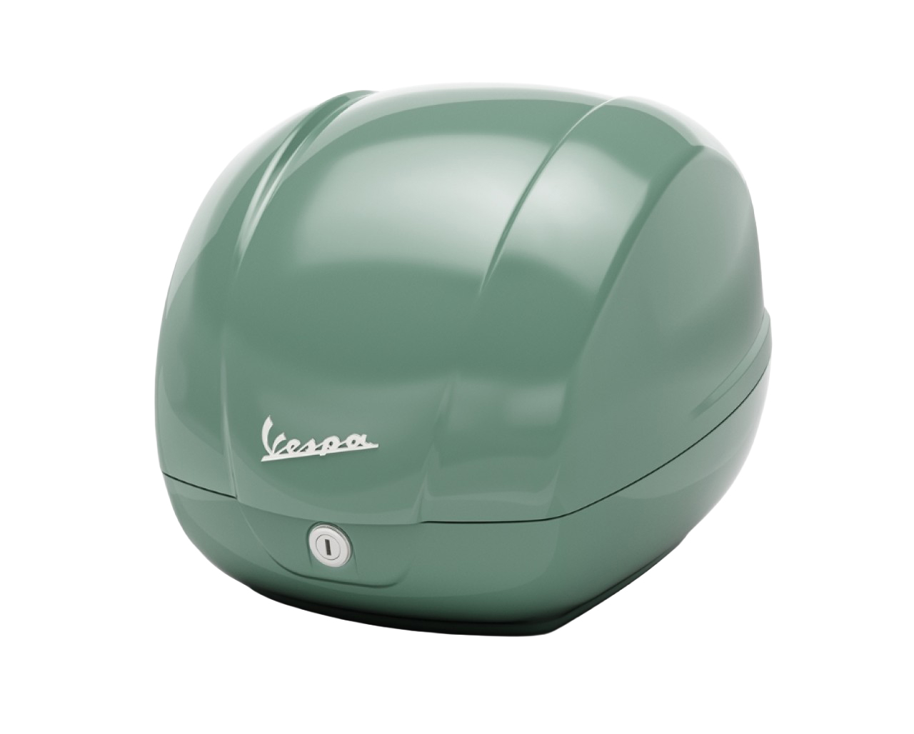 Baúl original de 36 litros, color verde, modelo V33, para Vespa GTS 125/310 y GTV 310