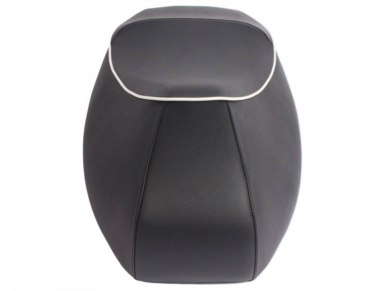 "Asiento doble" Negro con ribete blanco para Vespa GTS