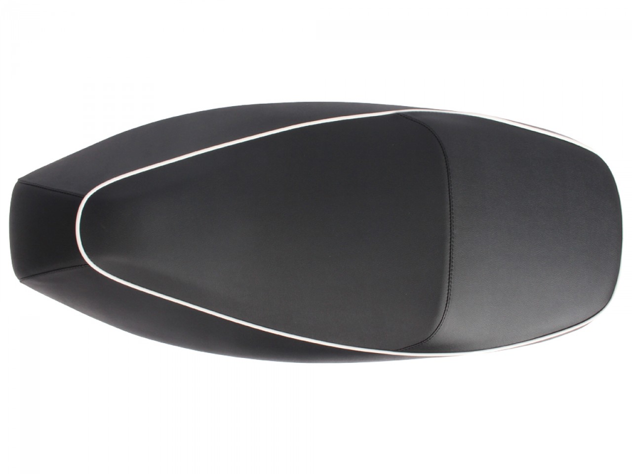 "Asiento doble" Negro con ribete blanco para Vespa GTS
