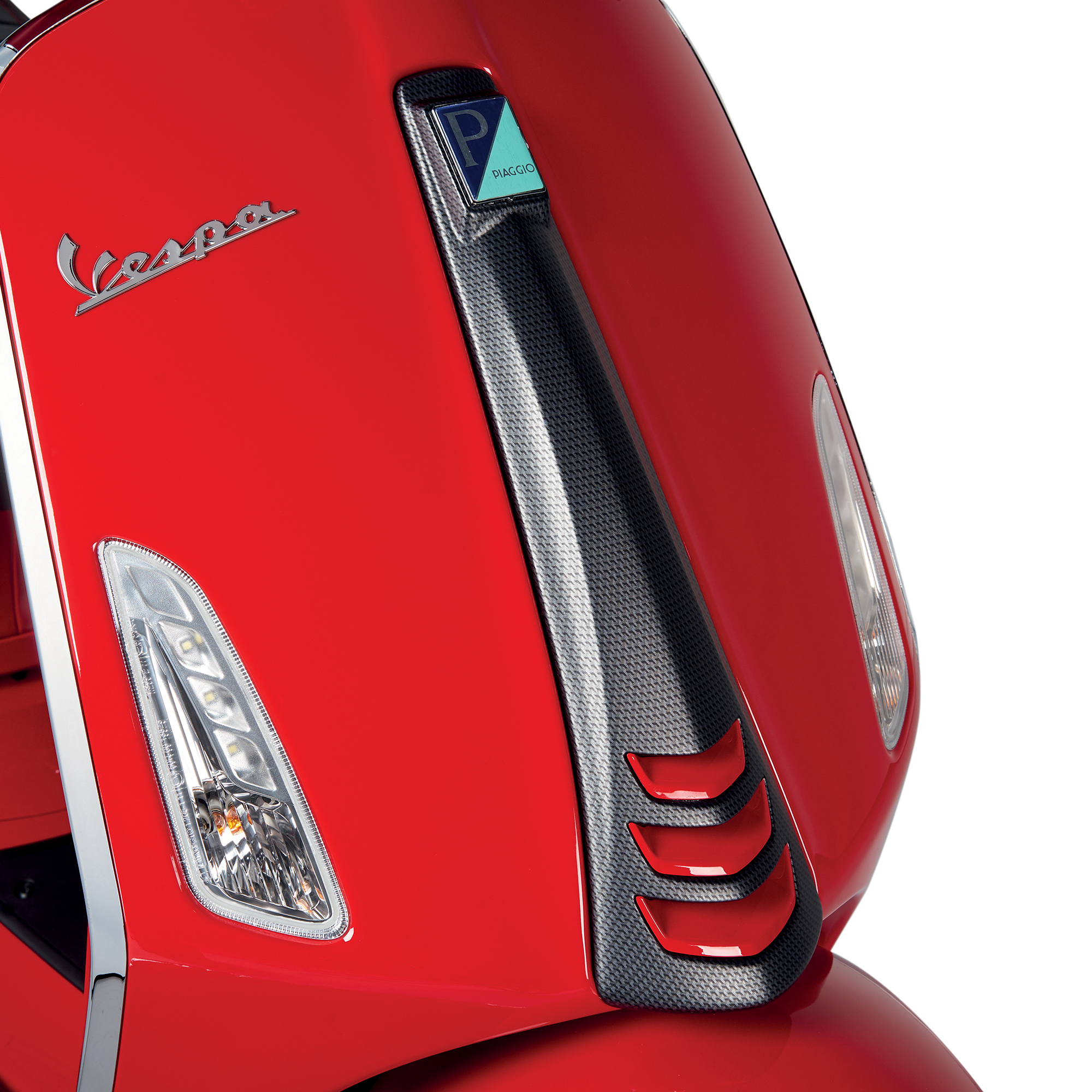 Cubierta del escudo delantero (cascada) en aspecto de carbono para Vespa Sprint