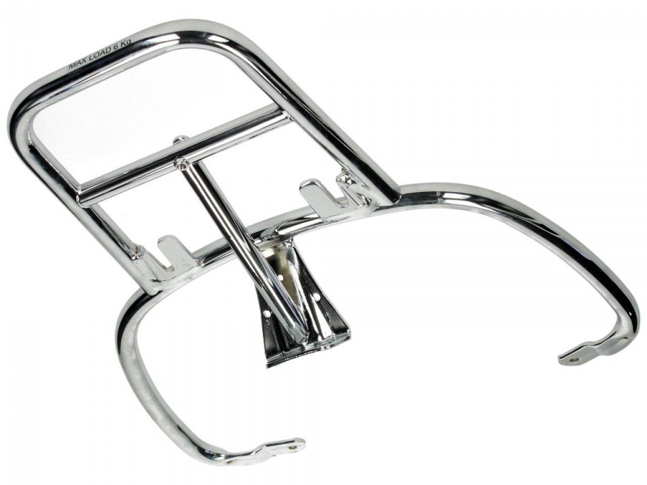 Portaequipajes trasero cromado para Vespa Primavera / Sprint / Elettrica