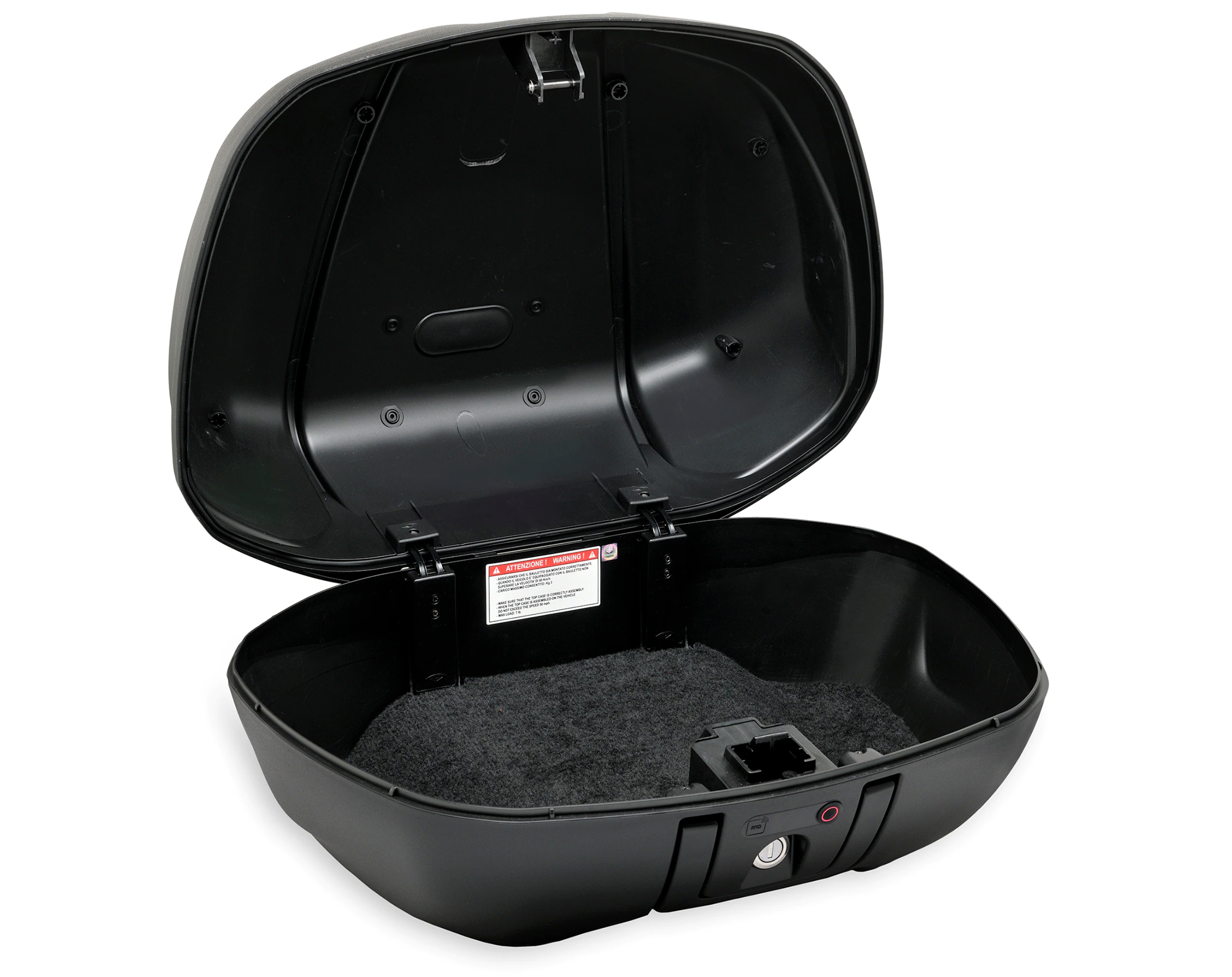 Kit maletín superior sin llave 52L (incl. placa de montaje) para Beverly HPE Original Piaggio