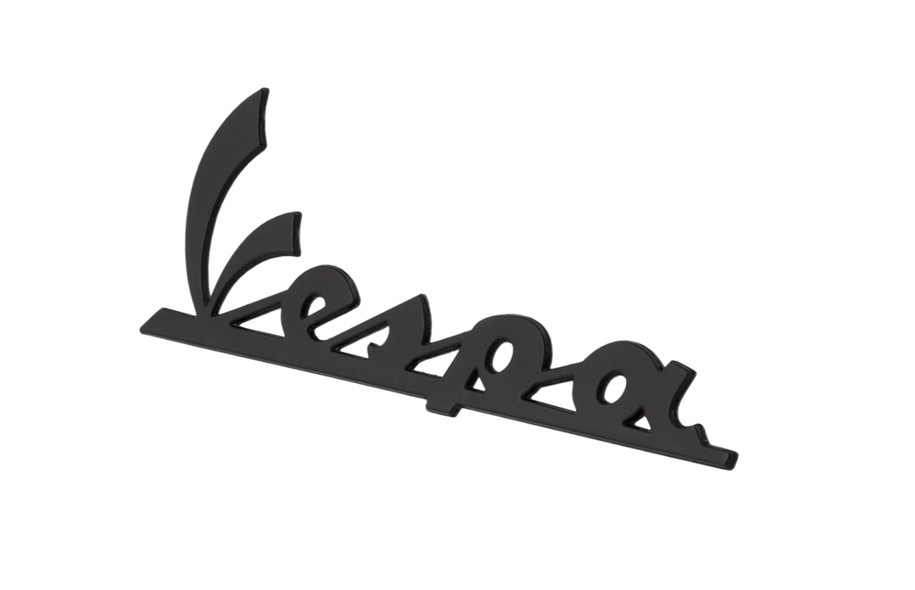 Letras "Vespa" en el escudo de la pata delantera - negro brillante/antracita