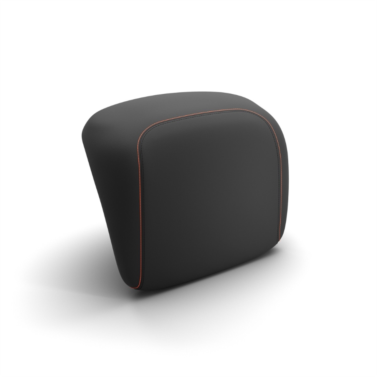 Respaldo original para el baúl trasero de la Vespa GTS/GTV - negro, con costura naranja