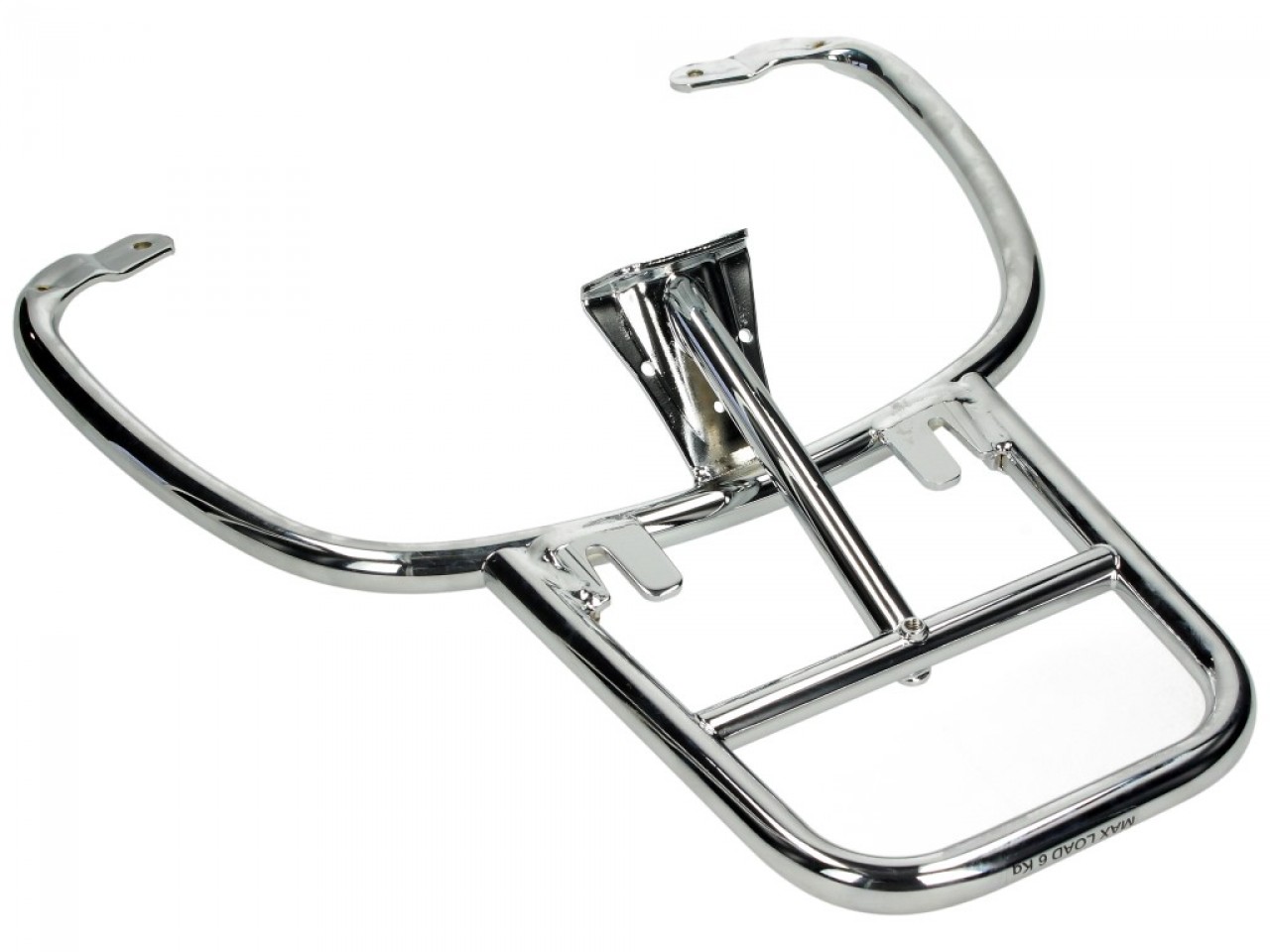 Portaequipajes trasero cromado para Vespa Primavera / Sprint / Elettrica