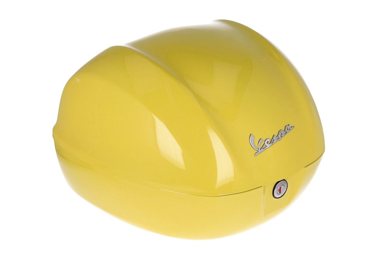 Baúl trasero para Vespa de 32 l, amarillo brillante, L08, sin respaldo