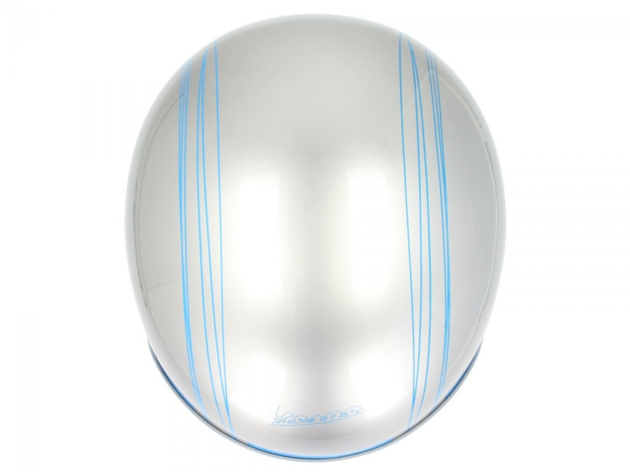 Casco jet Vespa Elettrica Tech blu (Bluetooth) plata