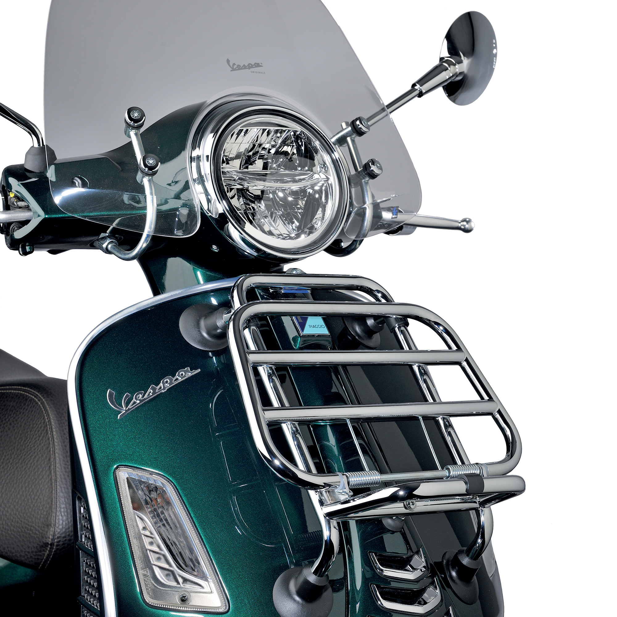 Portaequipajes delantero plegable cromado para Vespa GTS original Vespa