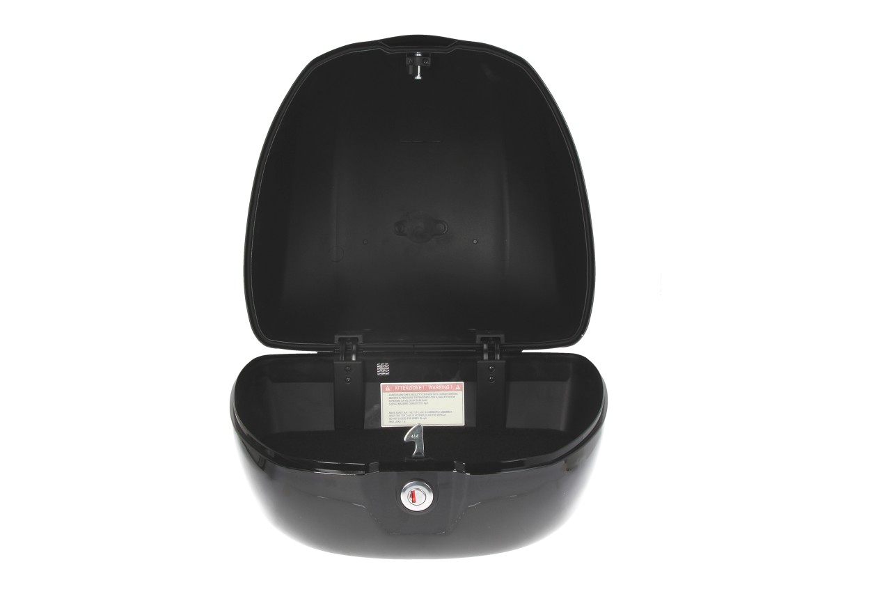 Baúl trasero para Vespa de 32 l, negro brillante Nero Cosmo (98/A), sin acolchado para la espalda
