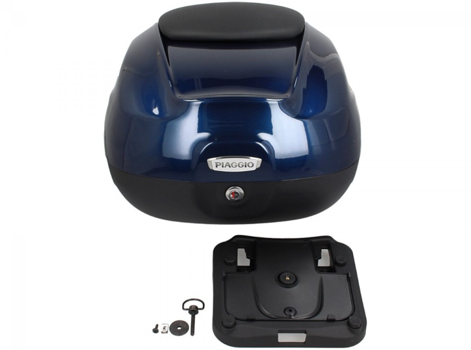 Maleta superior de 37 l con respaldo para Piaggio Medley 125/150 (16-18) - azul medianoche 222/A