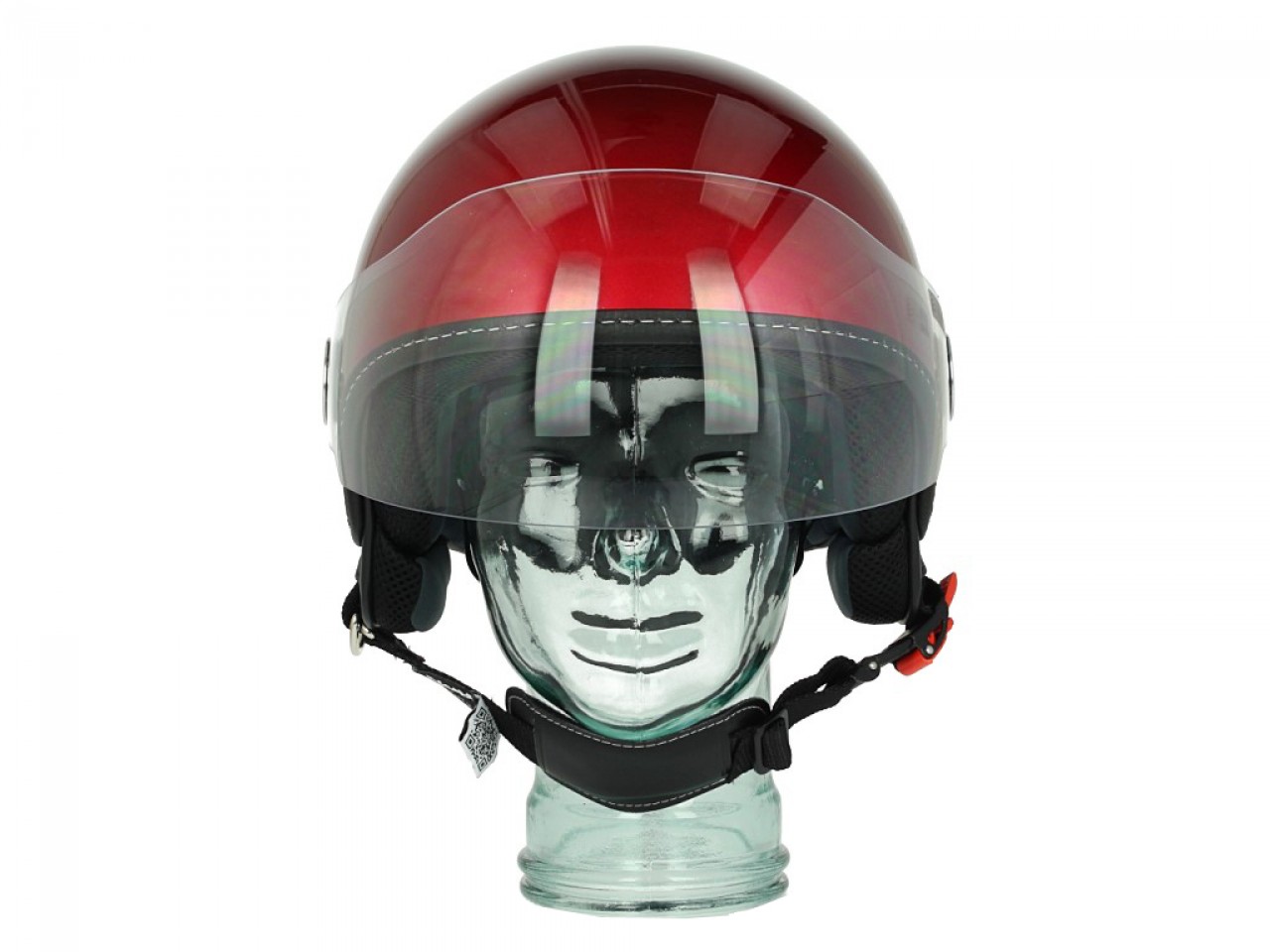 Casco Vespa "Visor" 2.0 Jet Rojo Must 880/A Talla XS