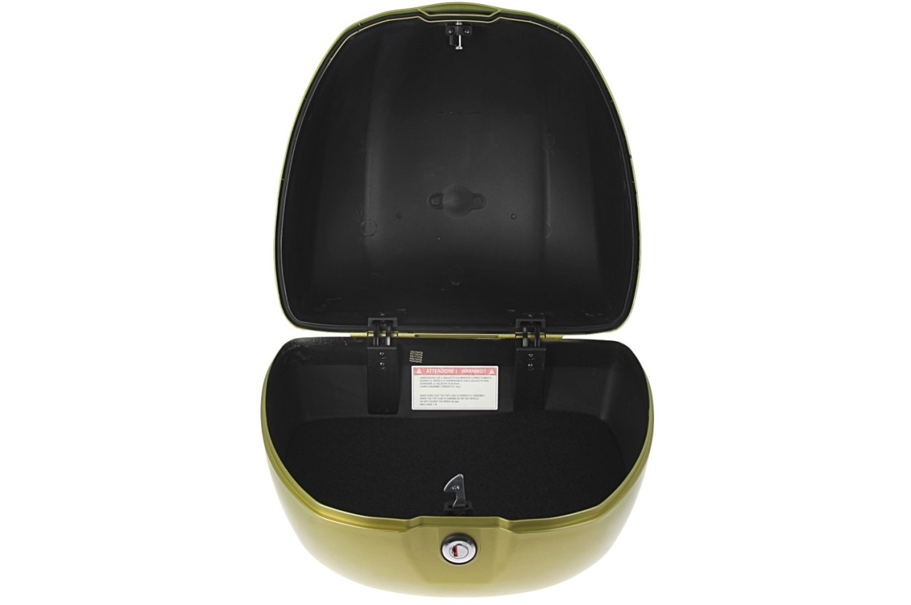 Baúl trasero para Vespa de 32 l, verde mate, V03, sin respaldo