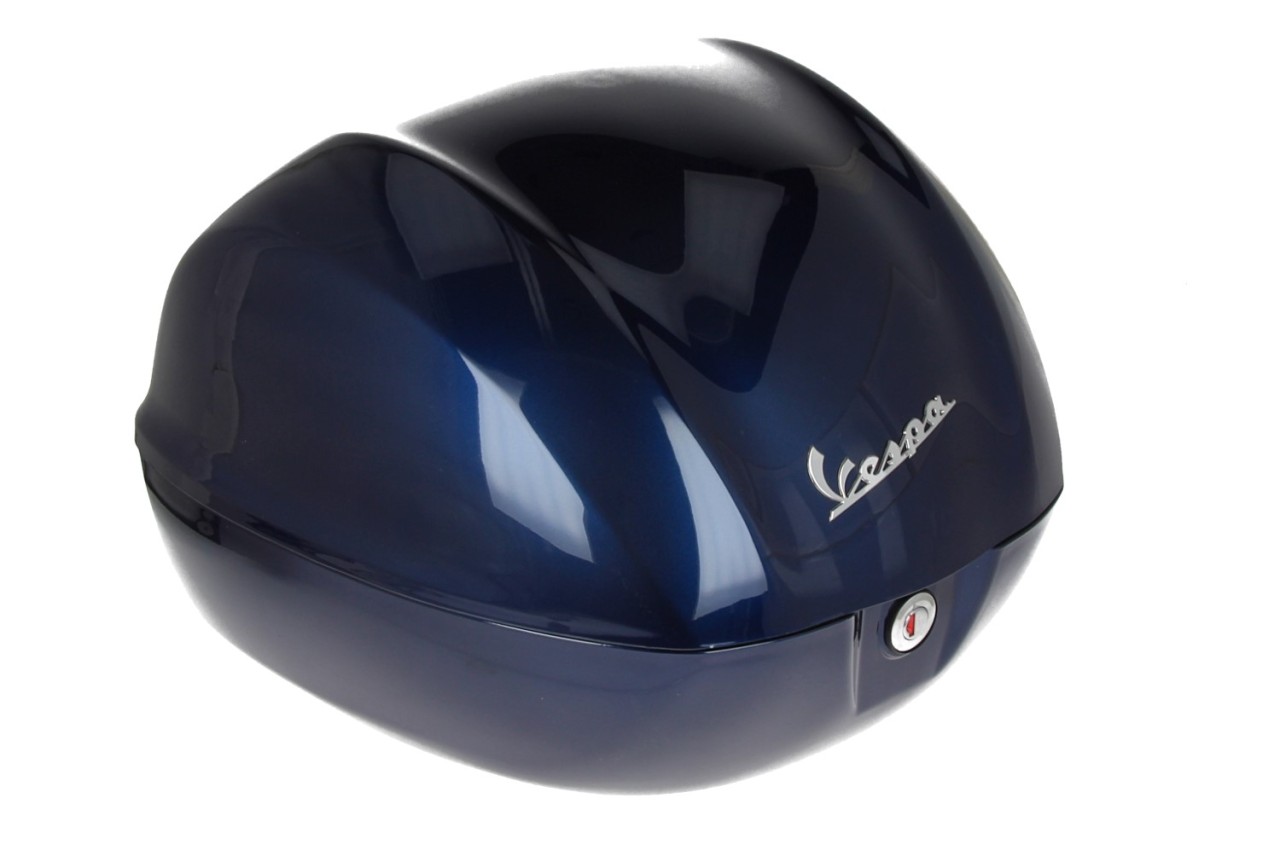 Vespa Baúl original de 32 l, azul oscuro, 289/A, sin respaldo
