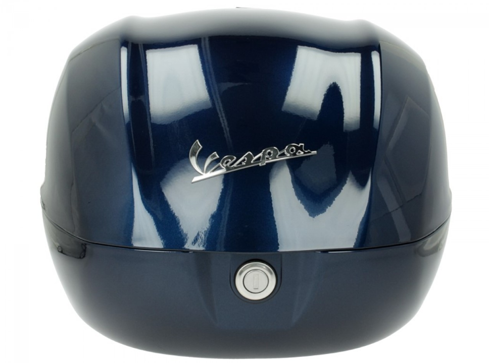 Baúl para Vespa de 32 l, azul brillante, 222/A, sin respaldo