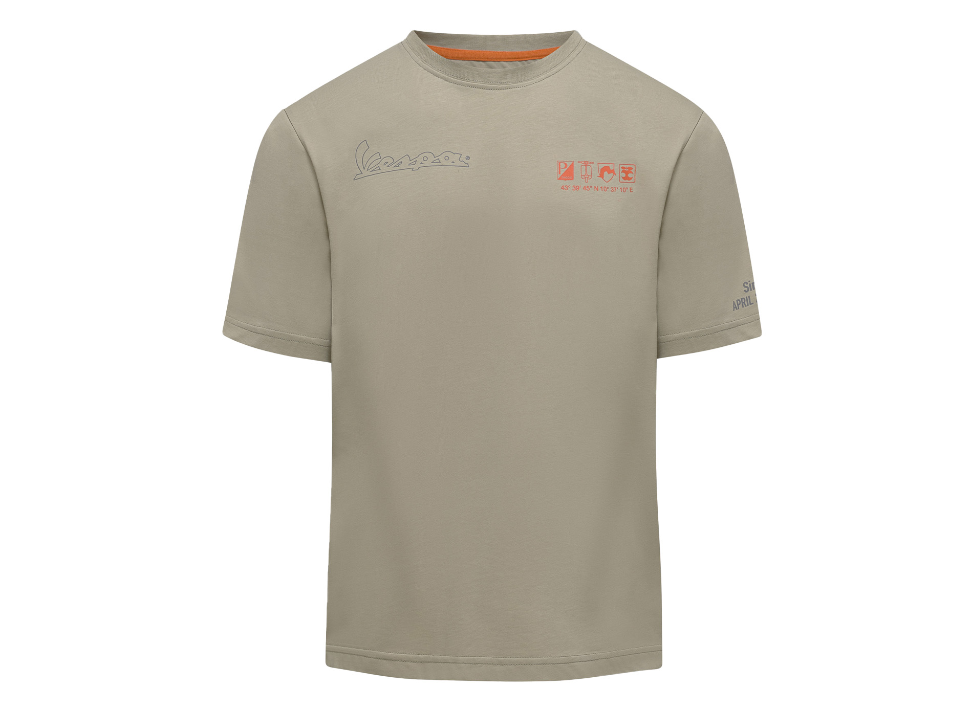 Camiseta Vespa Nomad beige colección DEC