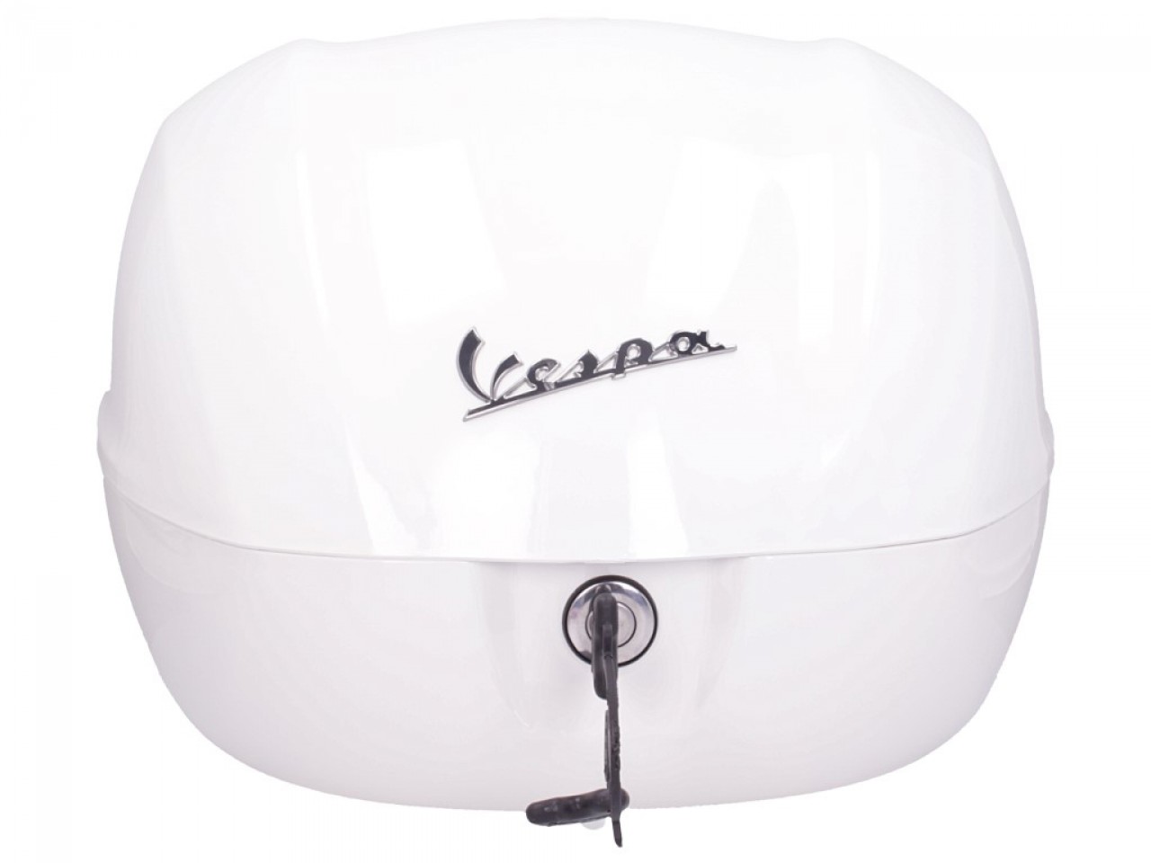 Kit Topcase 32L blanco montebianco (BR/544), cojín de respaldo marrón oscuro para PIaggio Medley 125 (24-)