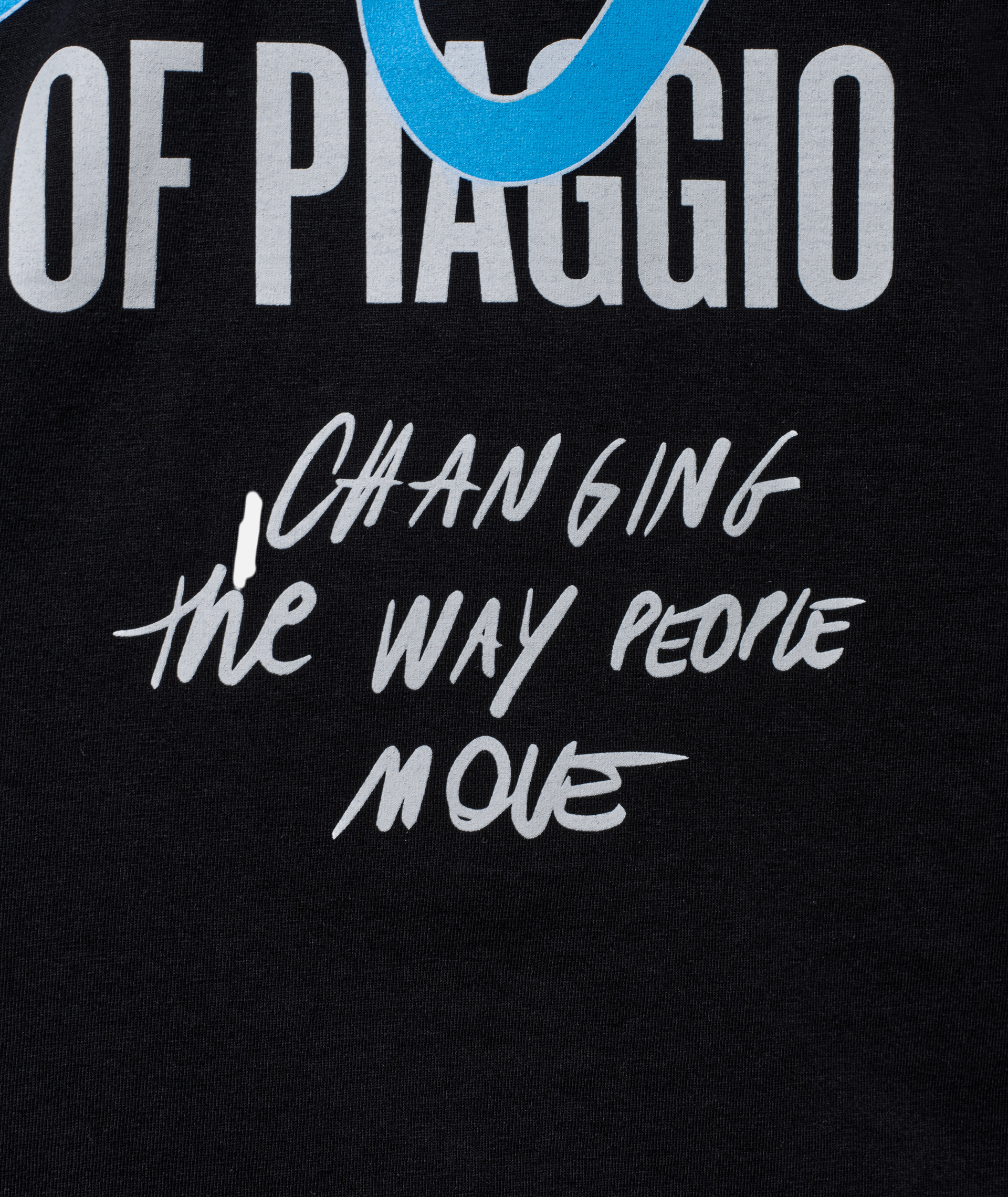 Camiseta Vespa "140 años Piaggio" negro azul