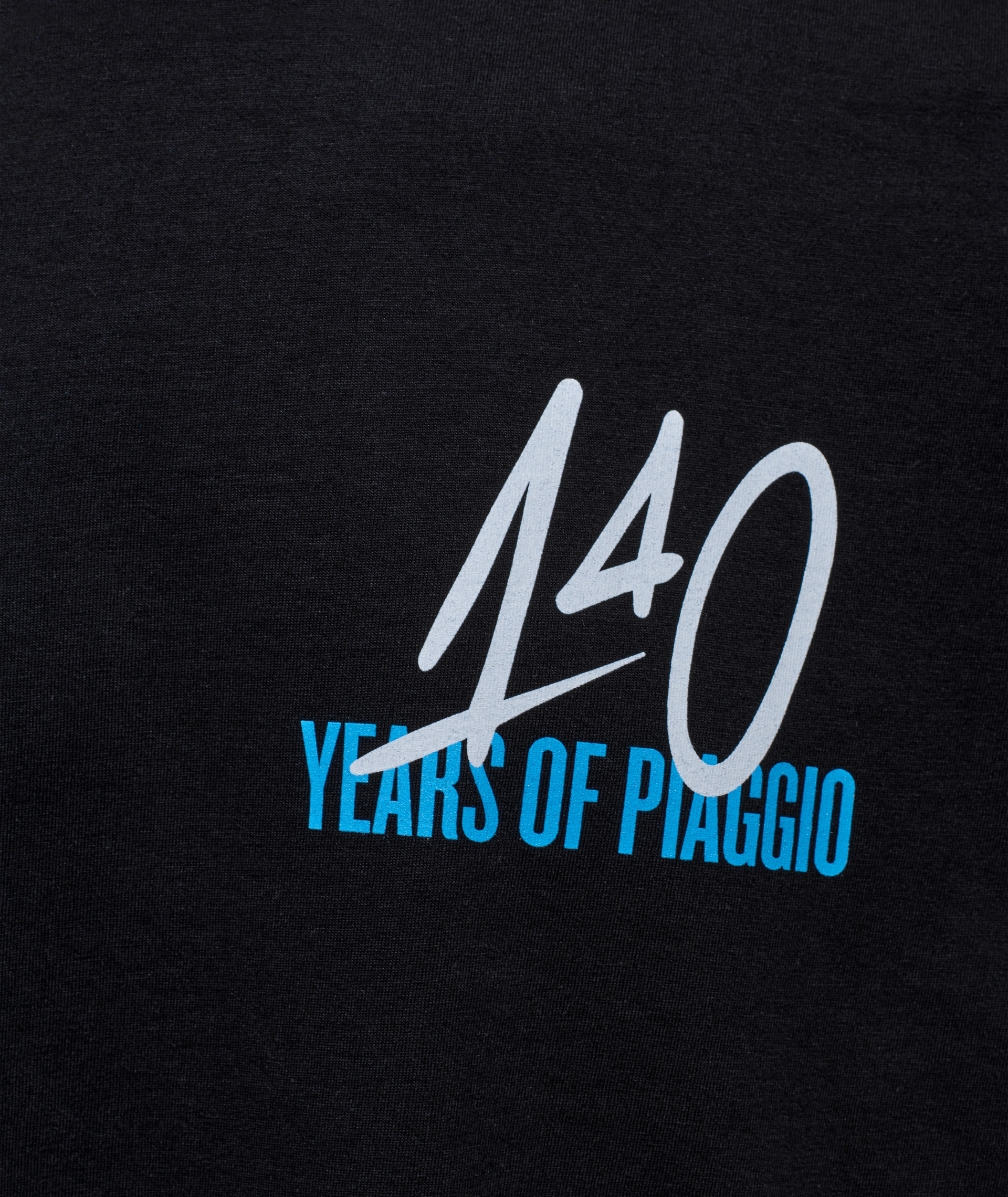 Camiseta Vespa "140 años Piaggio" negro azul