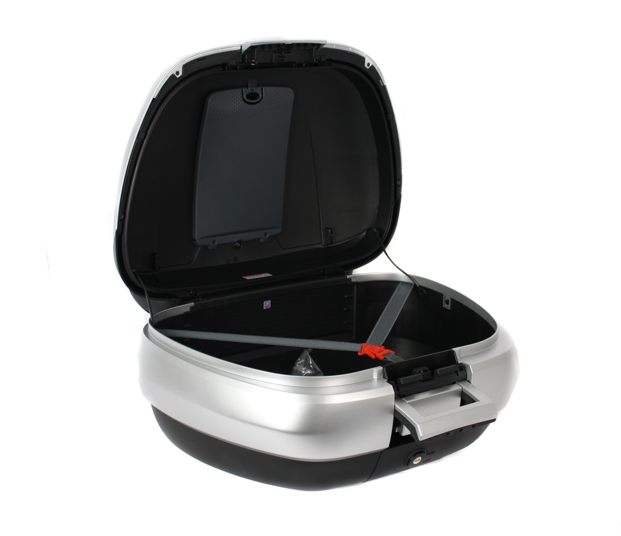 Top Case 50 l, (H4_gris mate 760/B) incl. cojín trasero para Piaggio MP3 500 Sport Advance HPE