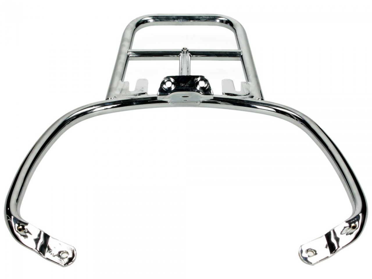 Portaequipajes trasero cromado para Vespa Primavera / Sprint / Elettrica