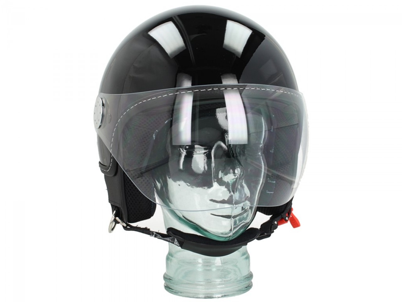 Casco Vespa jet Visera 3.0 negro talla XS
