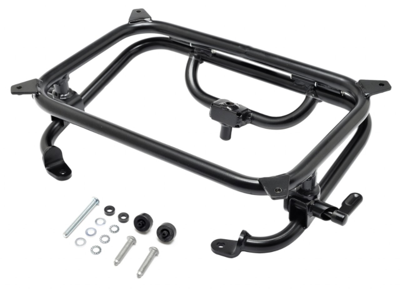 Portaequipajes trasero, negro, plegable, 420x280 mm