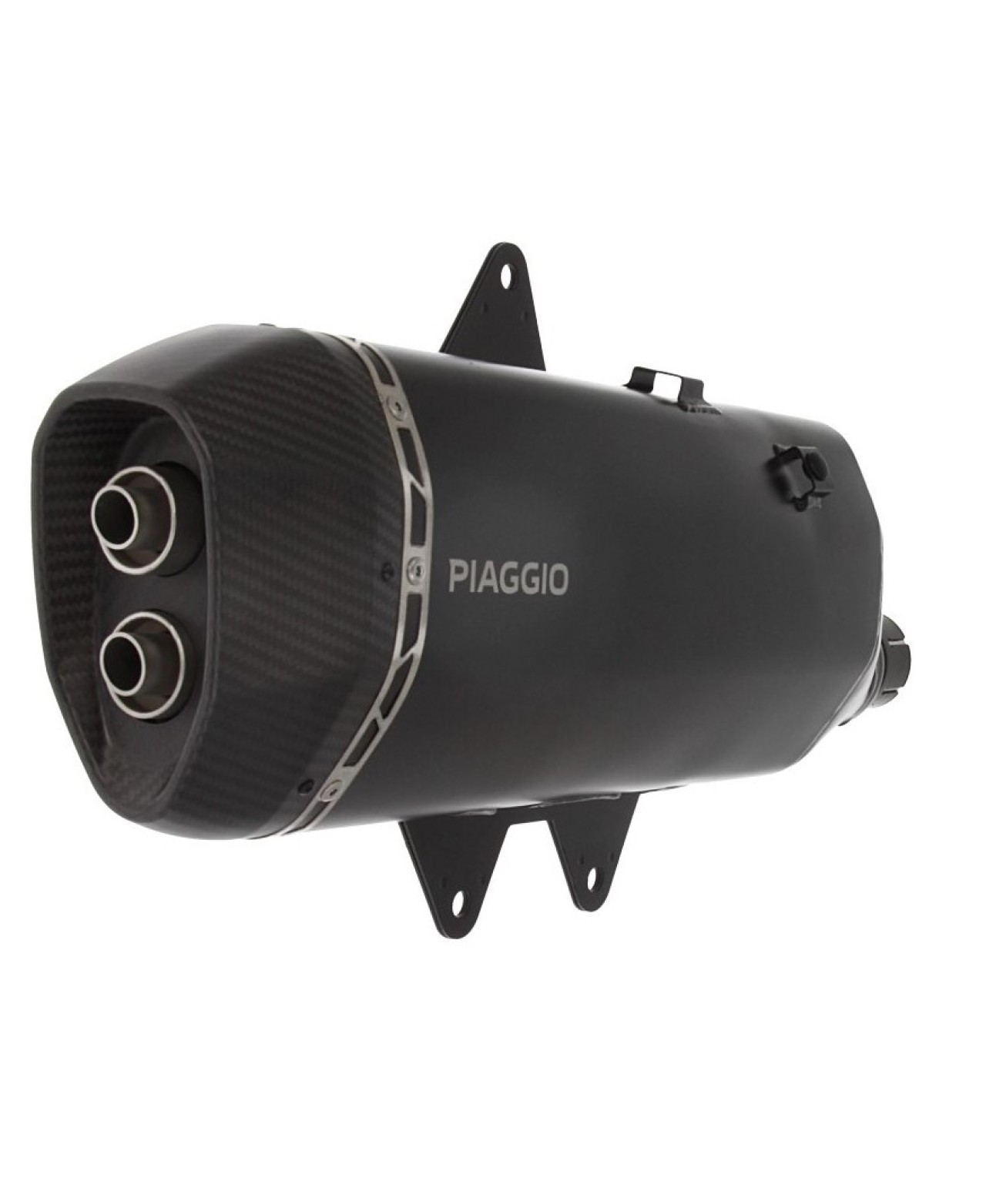 Silenciador Slip-on acero inoxidable negro para Piaggio MP3 HPE 530