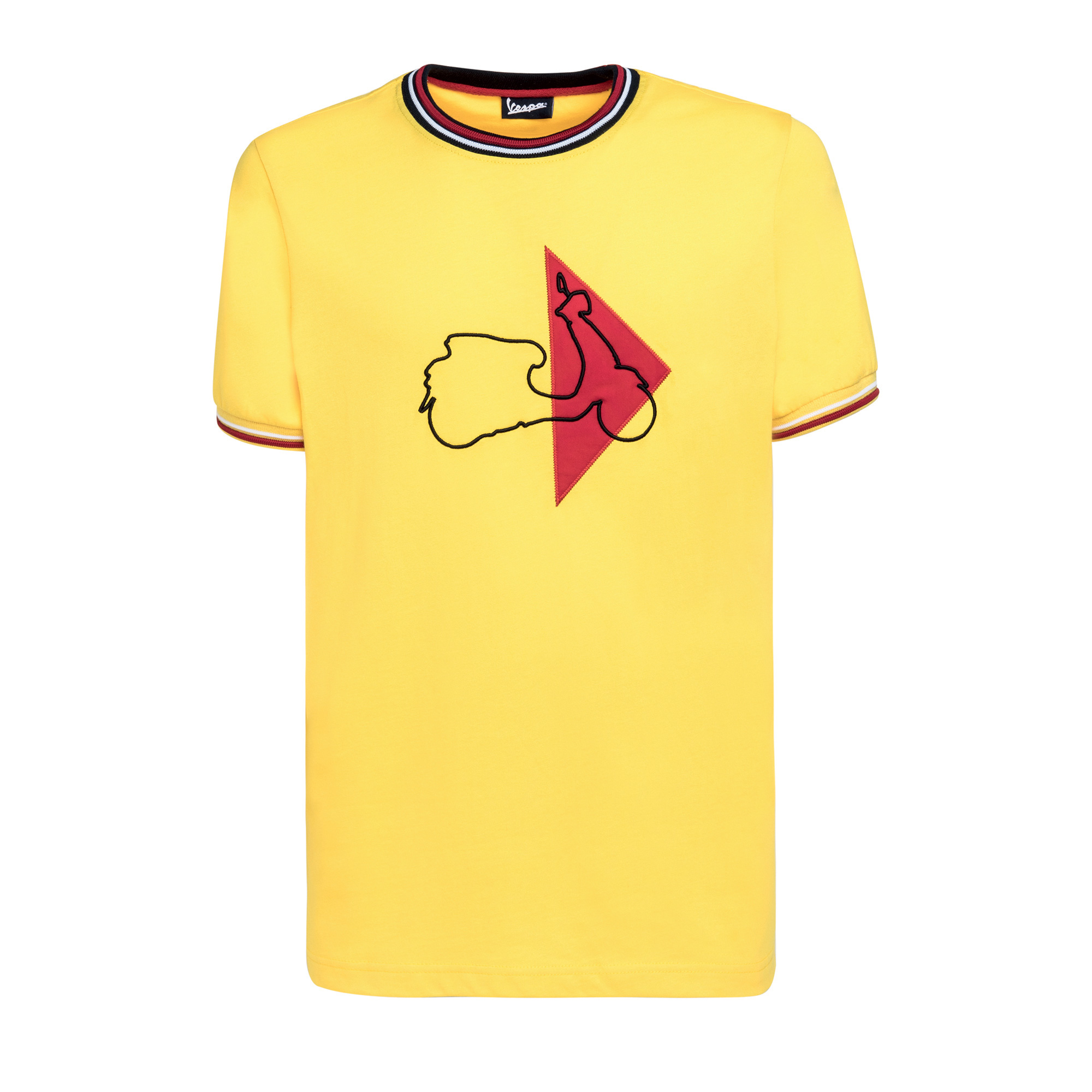 Camiseta Vespa Modernista hombre amarilla