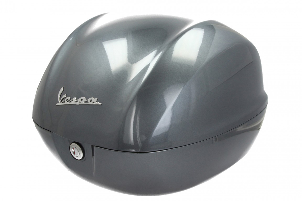 Baúl trasero para Vespa de 32 l, gris brillante, G03, sin respaldo