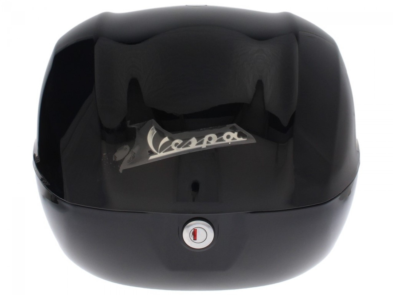 Baúl trasero para Vespa de 32 l, negro brillante, 094, sin respaldo