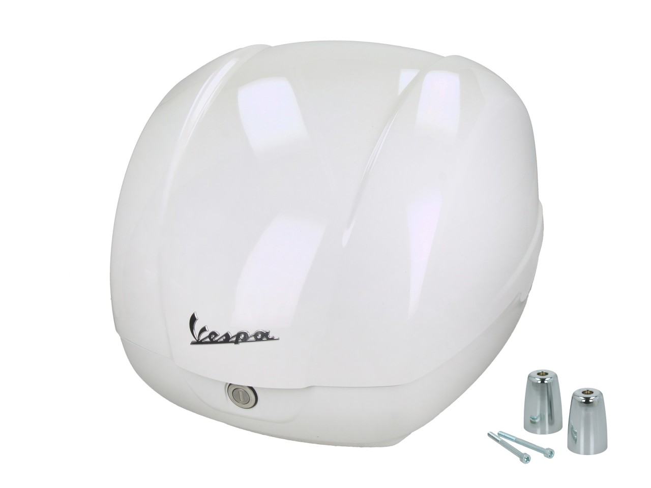 Baúl original de 36 litros, color blanco, modelo B04, para Vespa GTS 125/310 y GTV 310