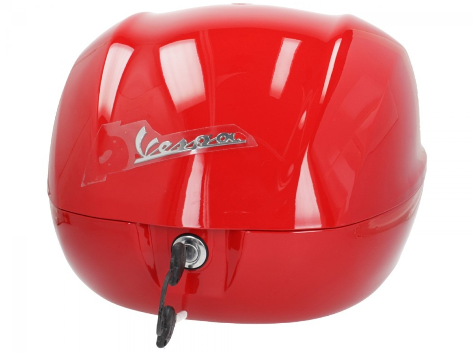Baúl trasero para Vespa de 32 l, rojo brillante, 894, sin respaldo