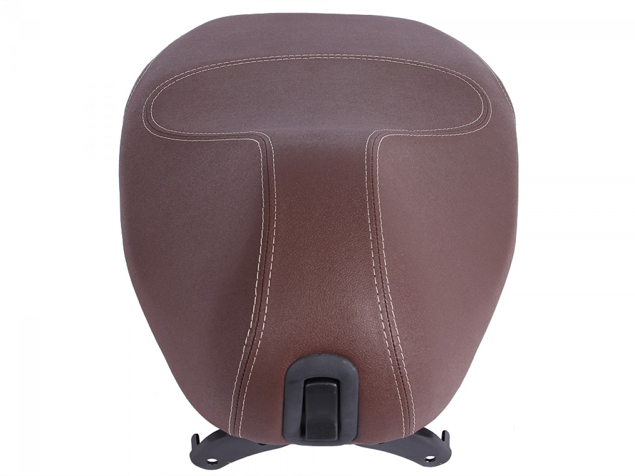 Banqueta de asiento Vespa original para Vespa Primavera en marrón con costuras blancas