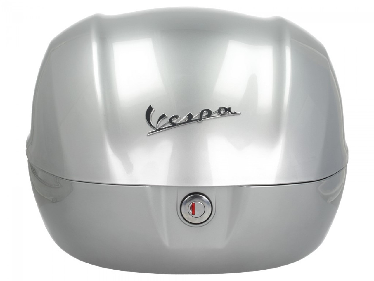 Baúl trasero para Vespa de 32 l, color plata, modelo 719/C, sin respaldo