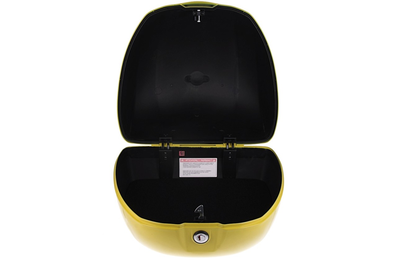 Baúl trasero para Vespa de 32 l, amarillo brillante, L08, sin respaldo