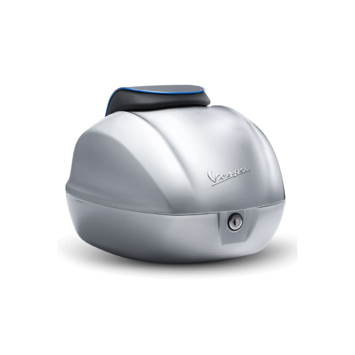 Baúl trasero para Vespa de 32 l, color plata, modelo 719/C, sin respaldo