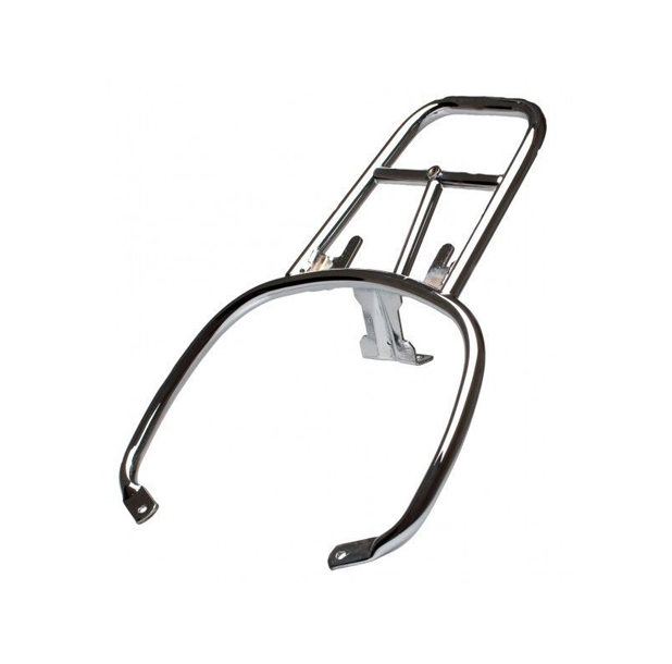 Portaequipajes trasero cromado para Vespa Primavera / Sprint / Elettrica