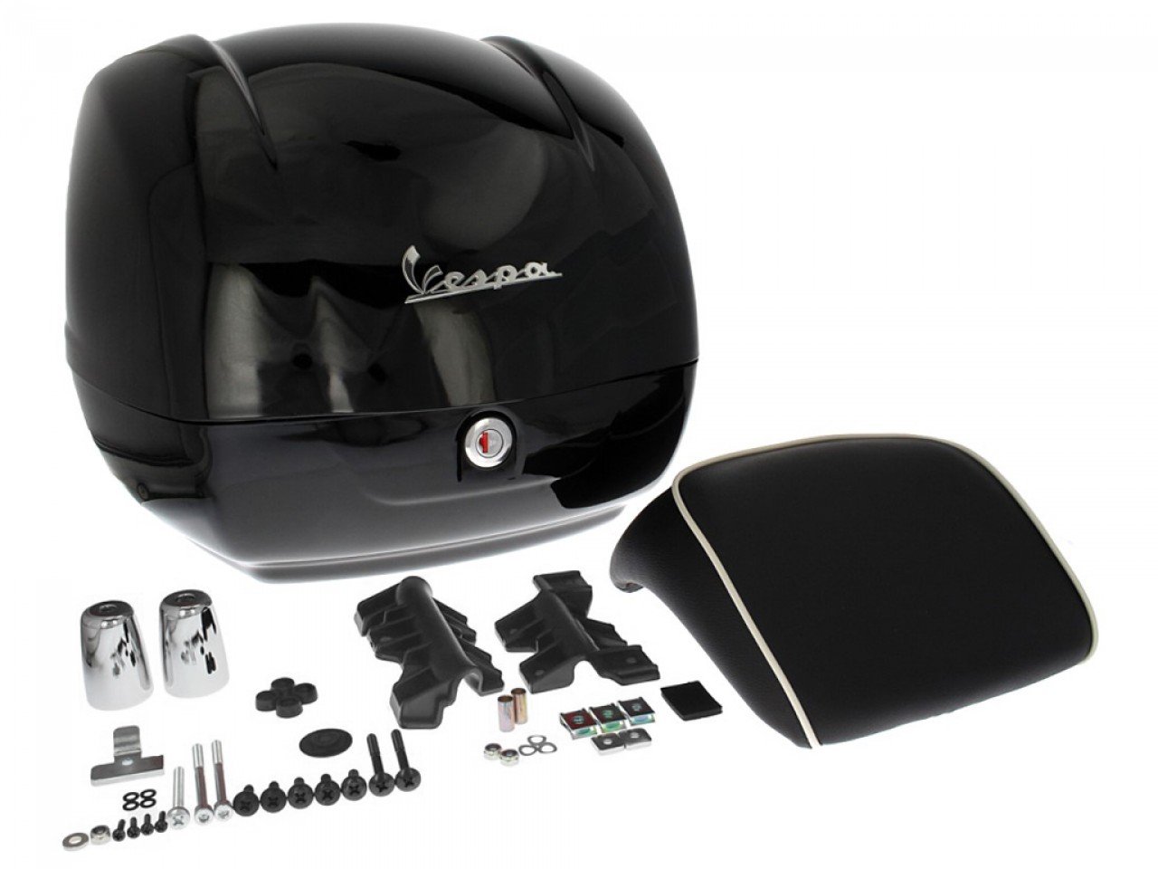 Baúl original para Vespa GTS - negro brillante 90, 094, a partir de 2014