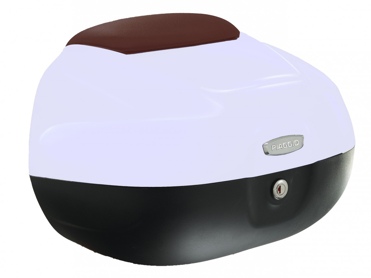 Maleta trasera de 37 l con respaldo para Piaggio Beverly 300/350 (16-20) - blanca 505/A