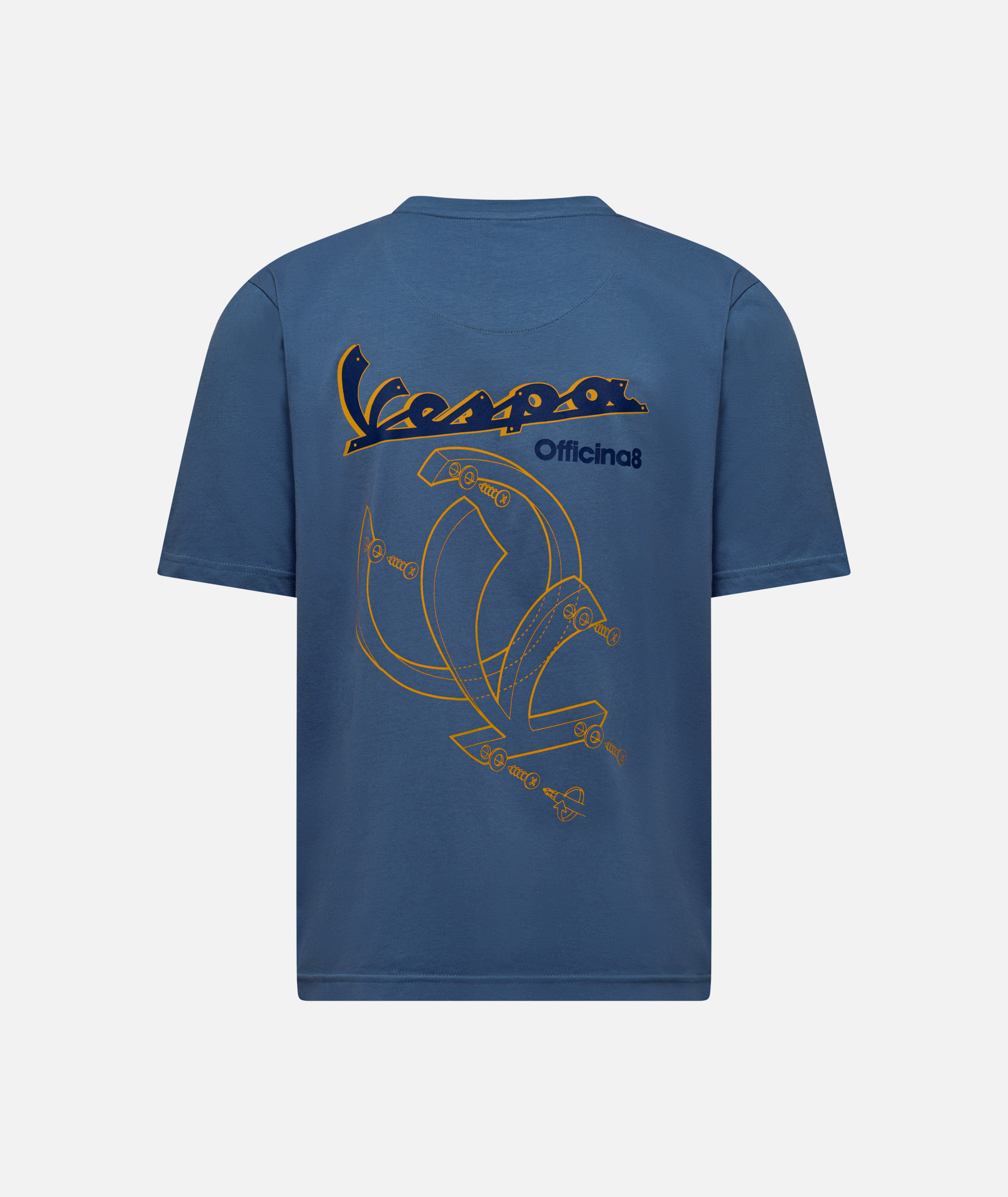 Camiseta Vespa Officina 8 azul