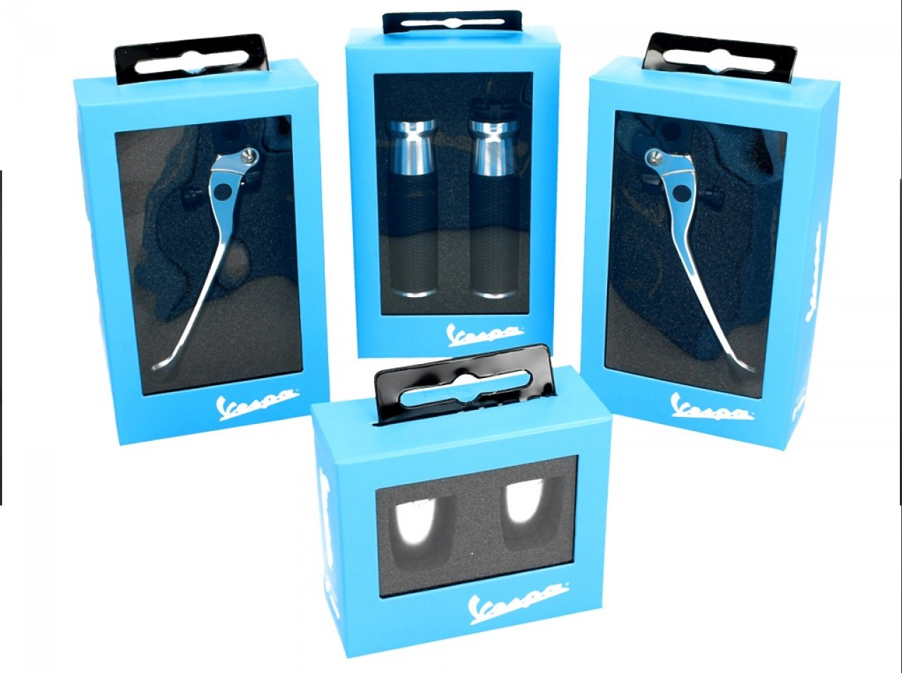 Kit de manillar, aluminio, anodizado, juego de manetas, palancas y extremos de manillar para Vespa GTS
