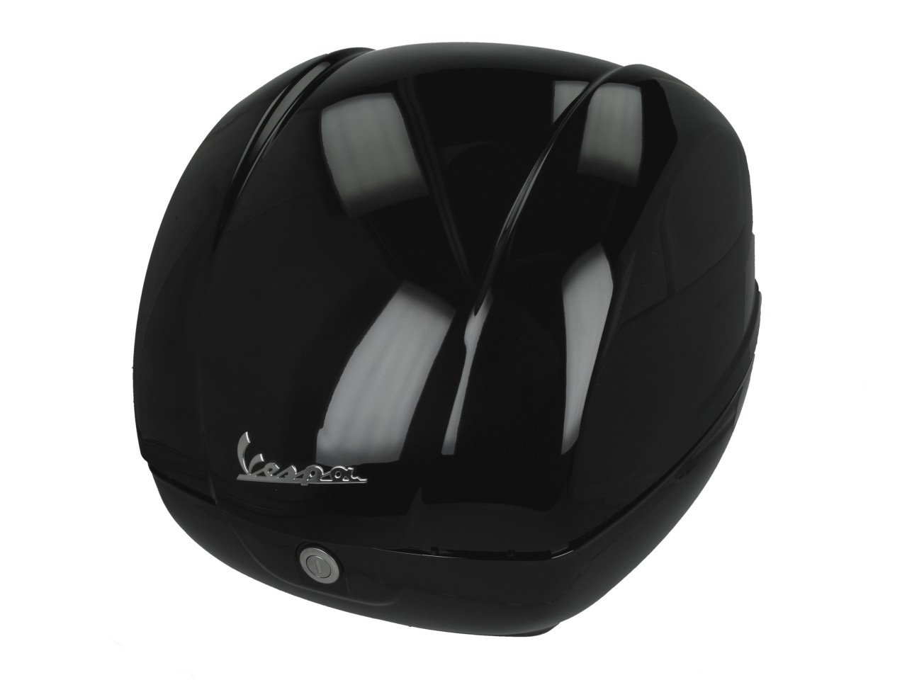 Baúl original de 36 l en negro brillante 094 para Vespa GTS 125/310 y GTV 310
