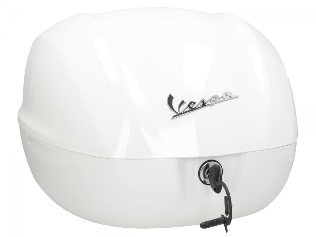 Baúl trasero para Vespa de 32 l, blanco brillante, 544, sin respaldo