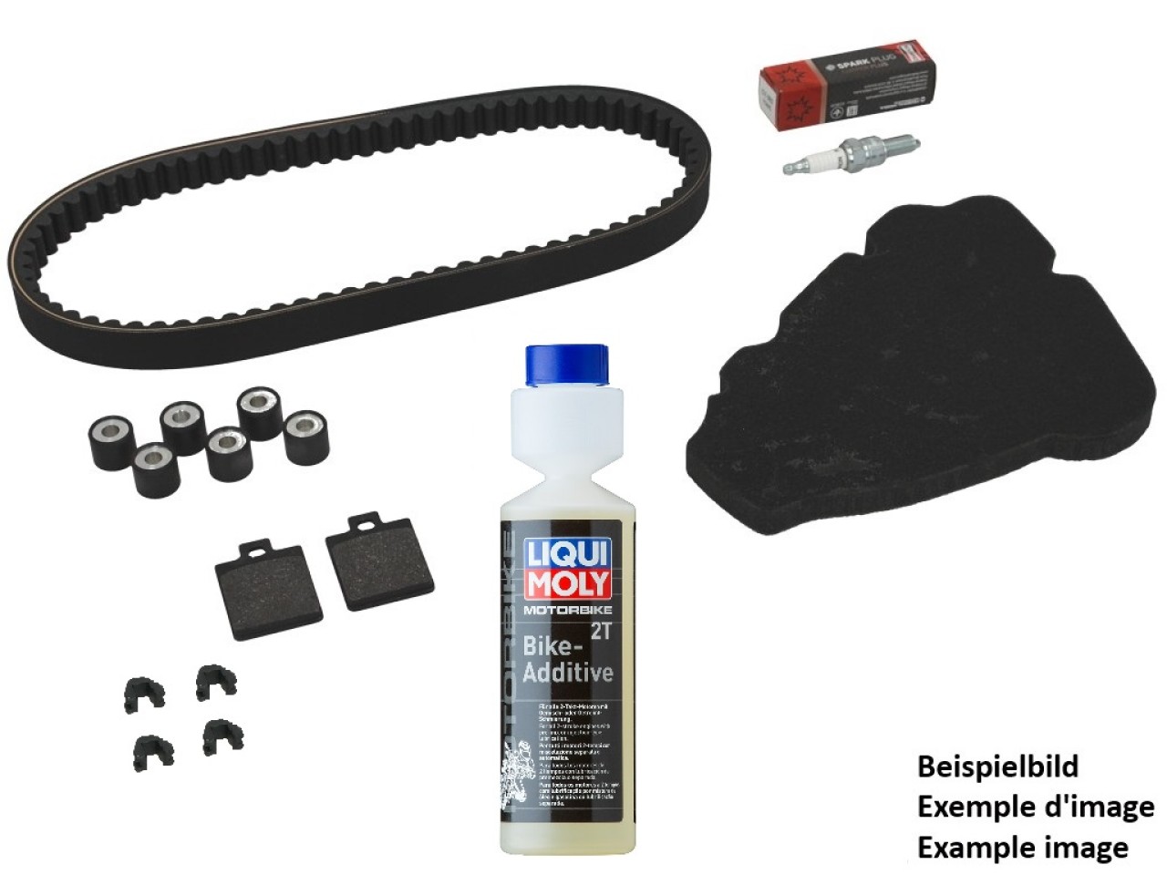 Kit de inspección Premium (OEM) con pastillas de freno + aditivo Piaggio NRG 50 Extreme DT 2T 2001-2002